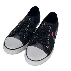 Levi's Boys Stan Buck Fashion Sneakers Kids Shoes Denim Lace Up Black Size 7‎